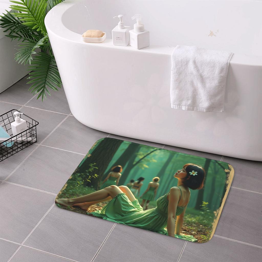 1 шт. Силуэты леса Кухонный коврик Нескользящий придверный коврик Поп-дизайн Коврик для ванной Коврик для ванной Ковер для дома Раковина Прачечная Декорери