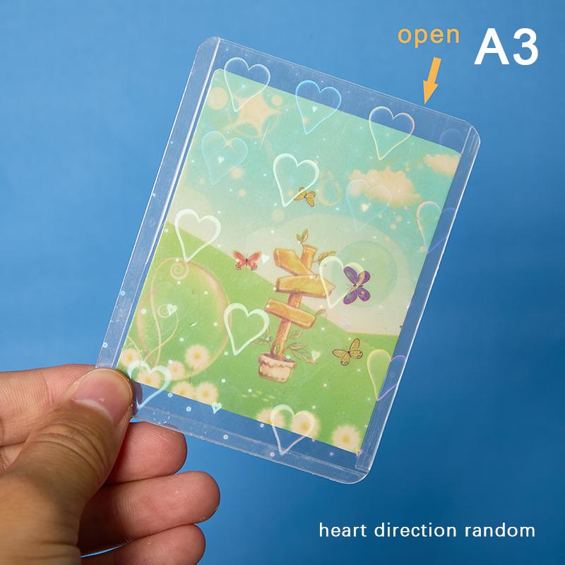 10 шт., звезда, любовь, сердце, Kpop, фотокарта с верхней загрузкой, рукава для фотокарточек, защитный чехол для фотокарточек с изображением идола