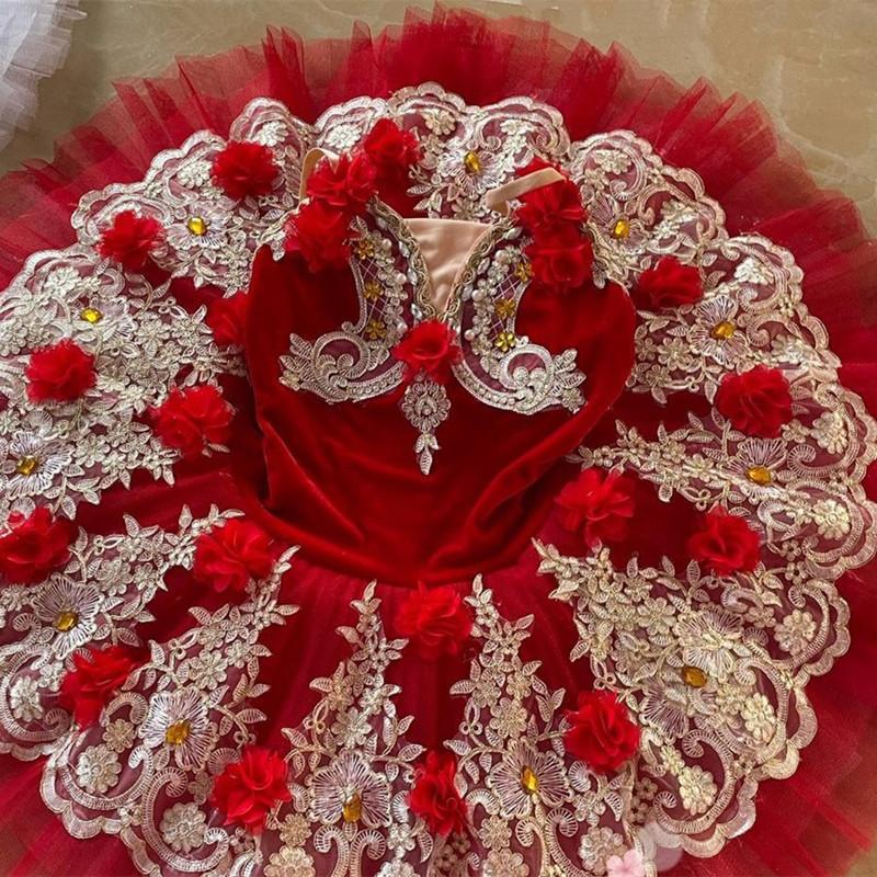 Adult Kids Flower Girls Professional Ballet Tutu Dress Women Princess Platter Pancake Swan Dance