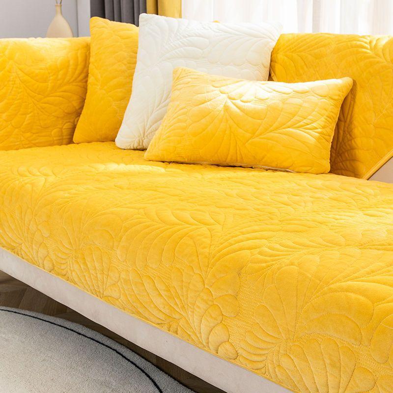 Кристальная плюшевая подушка для дивана, Простая и современная однотонная утолщенная подушка для сиденья, Теплый и нескользящий зимний чехол для дивана