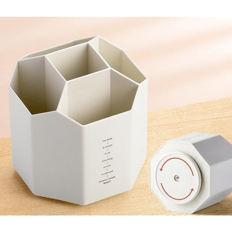 Вращающийся на 360° креативный многоугольный держатель для ручек, школьные канцелярские принадлежности, органайзер для канцелярских принадлежностей для студентов, многофункциональный держатель для ручек