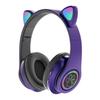 RGB-ободок с кошачьими ушками, беспроводная игровая гарнитура Bluetooth с проводным подключением
