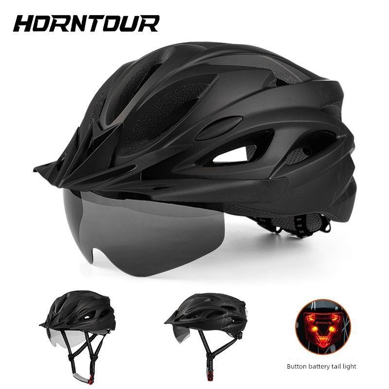 Horntour Bicycle Helmet Mountain Highway Integrated Molding Men's and Women's Neutral Safety Magnetic Suction Cycling Helmet