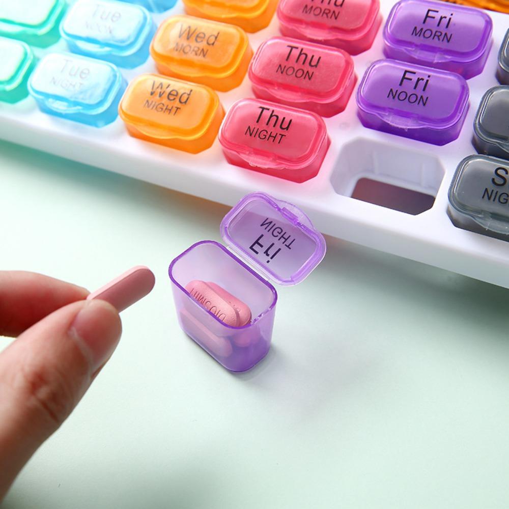 Аптечка с 21 отделением, независимая аптечка с одним отделением, портативная упаковка, переносная аптечка для дома утром, днем и вечером