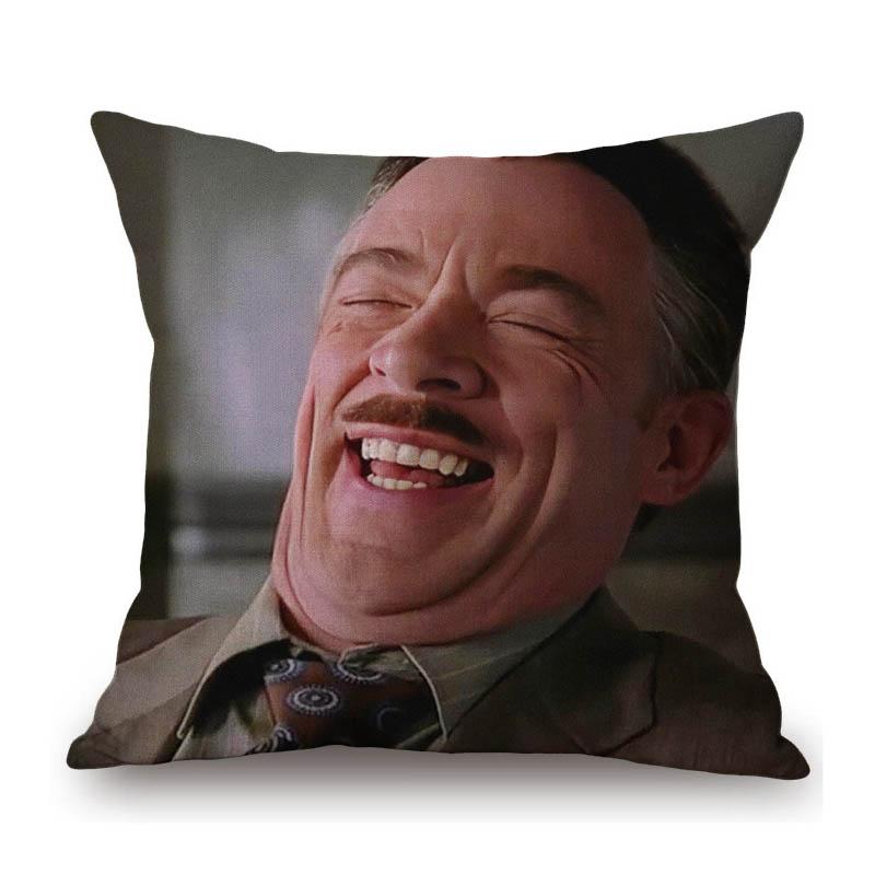 Funny Hilarious Art Nicolas Cage Dwayne Johnson Rock Smiling Face Meme Humorous Sofa Decoration Pillow Case Linen Cushion Cover