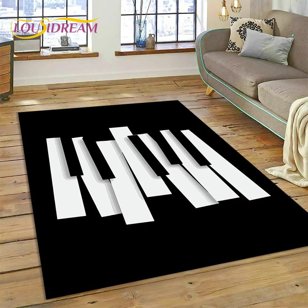 3D Dream Piano Key Музыкальный инструмент Мультяшный коврик Большой, ковер для дома Гостиная Диван Коврик Декор, детский нескользящий напольный коврик