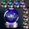 Crystal Ball Night Lights Glowing Planet Galaxy Astronaut 3D RGB Moon Table Lamp Atmosphere Lamp Tabletop Decorations Kid Gifts