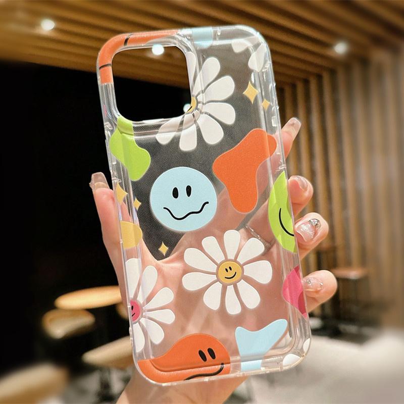 Летний чехол с красочными цветами для iPhone 13 12 11 14 Pro Max X XR XS 7 8 Plus SE2 Противоударный чехол для iPhone 15 Pro Max