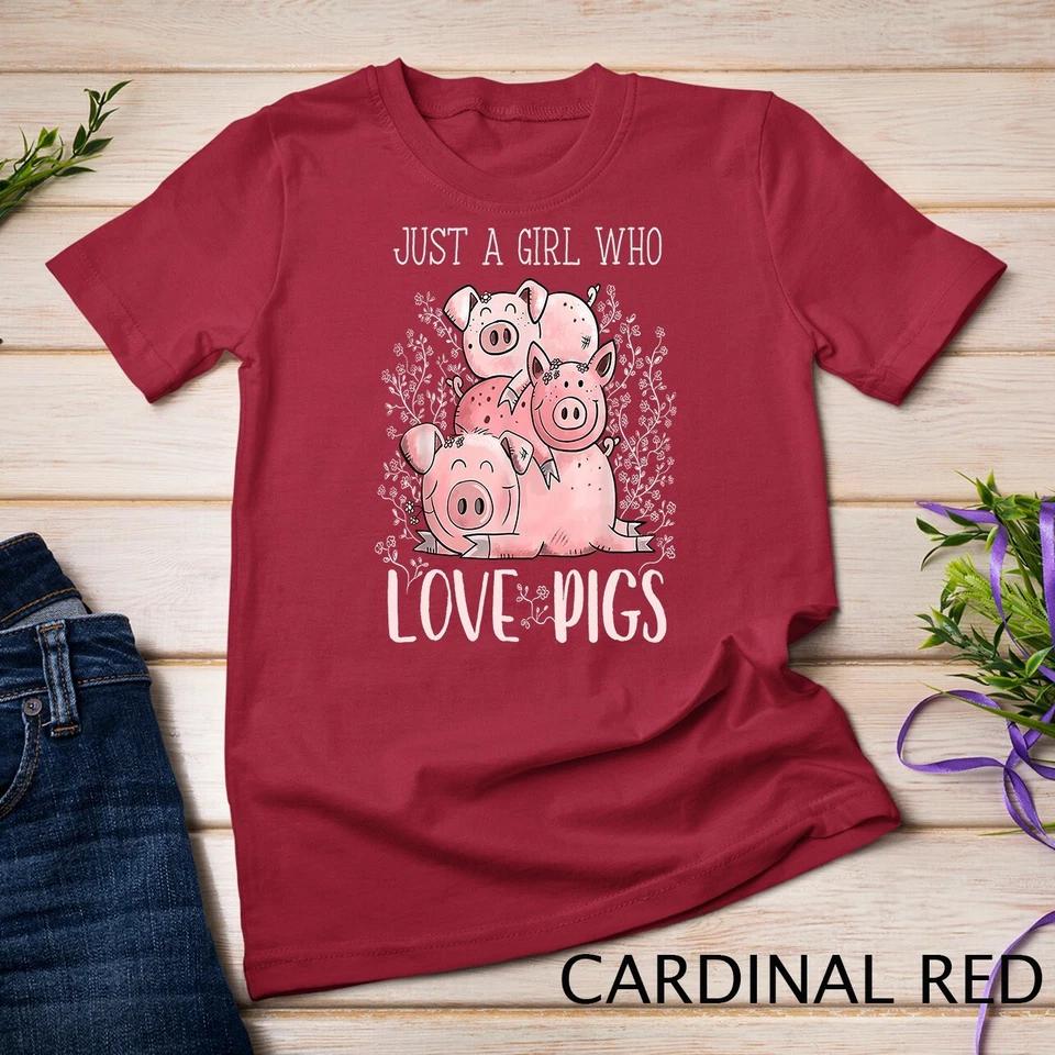 Just A Girl Who Loves Pigs for Pig Lover Unisex T-shirt 2