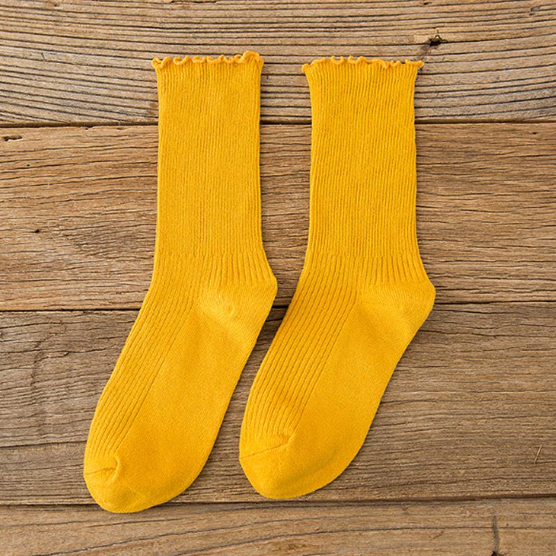 Осенние и зимние женские носки. 10 цветных чулок Heap, средние носки-трубы. 1 пара высококачественных ювелирных аксессуаров из чистого хлопка Agaric Edge