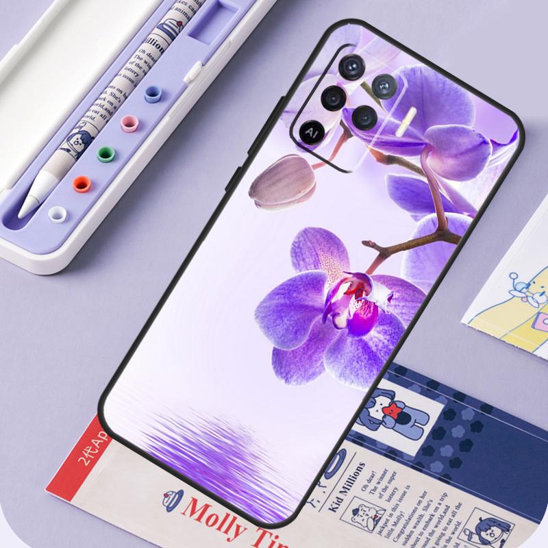 Orchid Flowers Colorful For Oppo A17 A18 A94 A74 A54 A15 A38 A58 A78 A98 A40 A60 A80 A16 A76 A96 A57 A77 A5 Pro Case