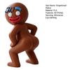 Creative Winter Seasonal Gift 3D Printed Gingerbread Man Figurine, Funny Christmas Desktop Fun Room Accessory Ornament, Novelty Holiday Decoration for