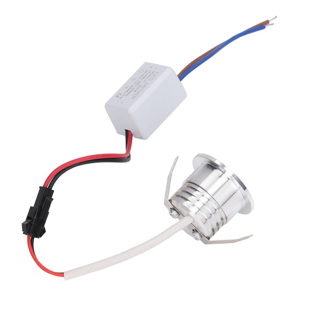 Mini Recessed COB Spotlight Stable Heat Dissipation LED Recessed Ceiling Spotlight 3W Silver Lamp