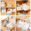 Plastic Storage Basket Desktop Portable Plastic Kitchen Refrigerator Basket Bathroom Desktop Storage Box Snack Cosmetic Organizing Box for Cabinet