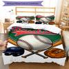 3pcs Baseball Bedding Set Duvet Cover Closure Includes 1 Duvet Cover & 2 Pillowcases, Soft and Comfortable for All Seasons.