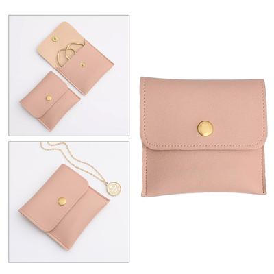 Универсальный футляр для украшений, портативная сумка для хранения ожерелий/серег/колец/браслетов, застежка на кнопку, мешочек для украшений