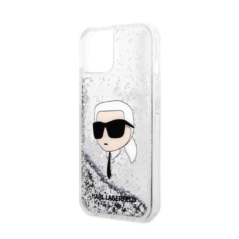 Karl Lagerfeld Liquid Glitter Nft Karl's Head - Etui Iphone 14 Plus (Srebrny)