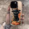 Для Samsung Galaxy S25 S24 S23 S22 S21 S20 Plus Ultra FE A34 A35 A53 A54 A55 Чехол Хэллоуин Кот Волшебник и Тыква Призрак Обложка