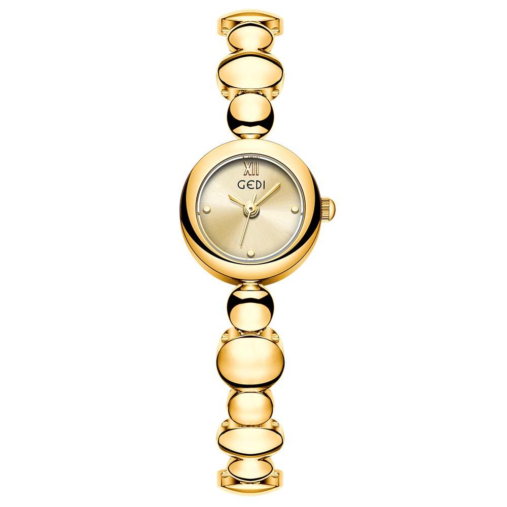 GEDI Women's Watch Luxury Fashion Chain Strap Watch Elegant and Sophisticated Versatile Quartz Watch for Everyday Wear