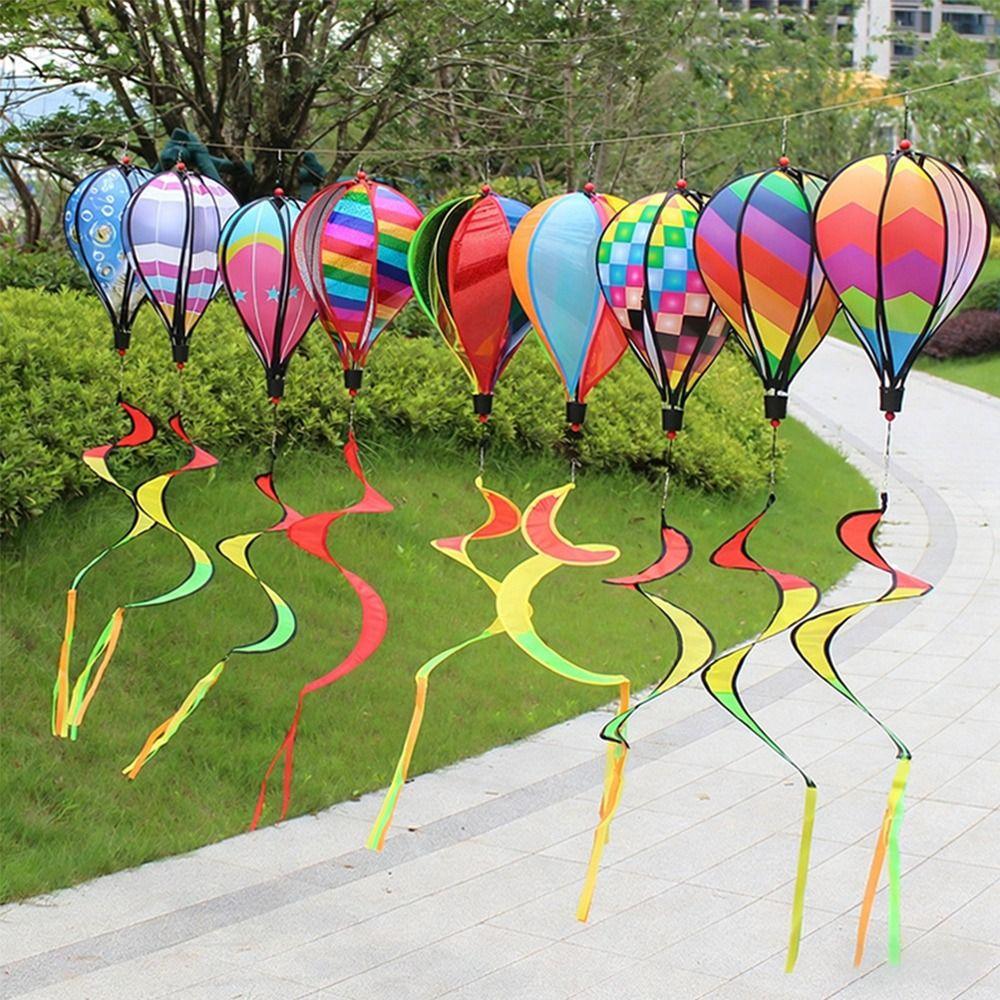 Transparent Material Wind Spinner Rotating Design Garden Windmill Wind Twister Hanging Type