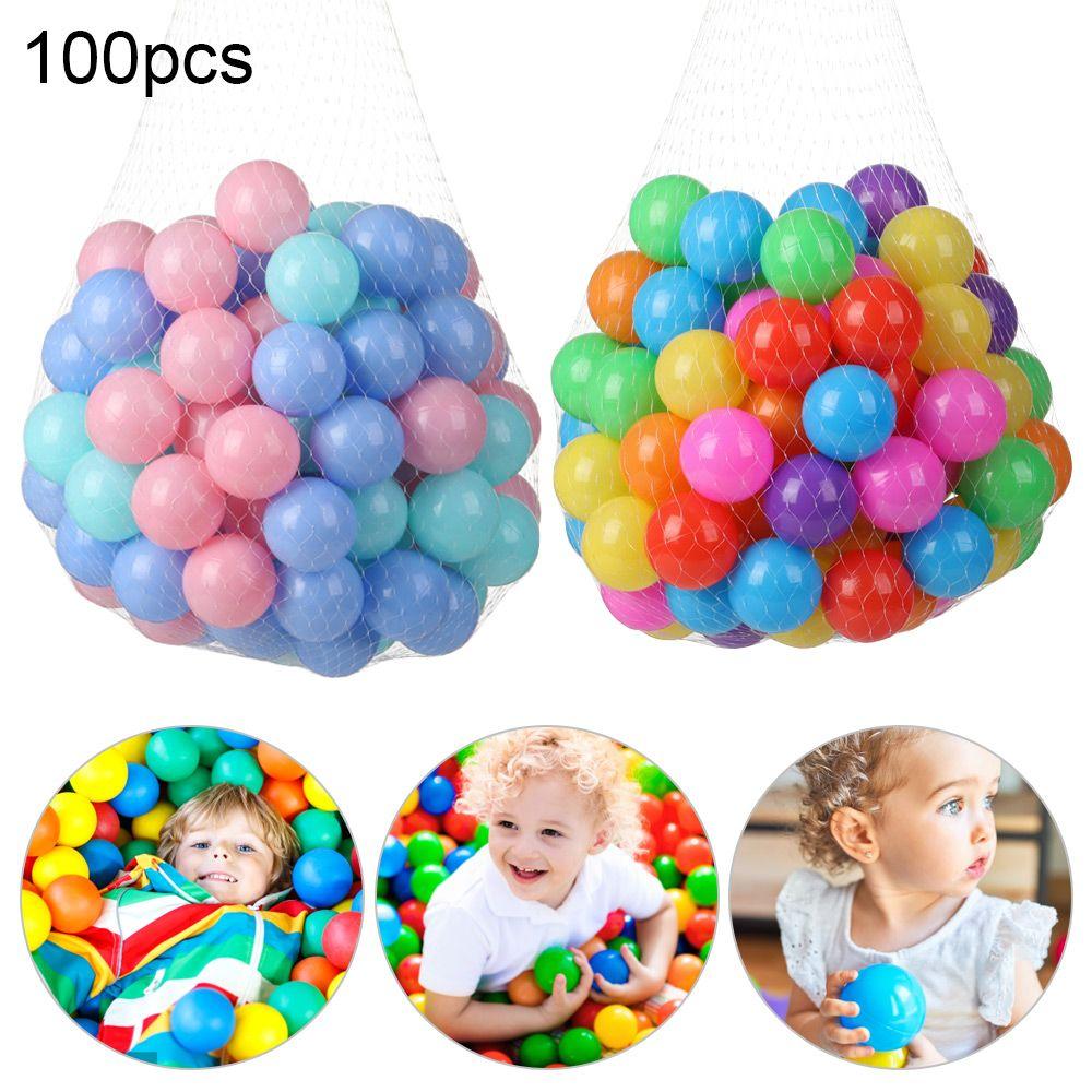 100Pcs Colorful Funny Toy House Outdoor Plastic Sport Ball Air Balloons Ocean Wave Ball Water Pool