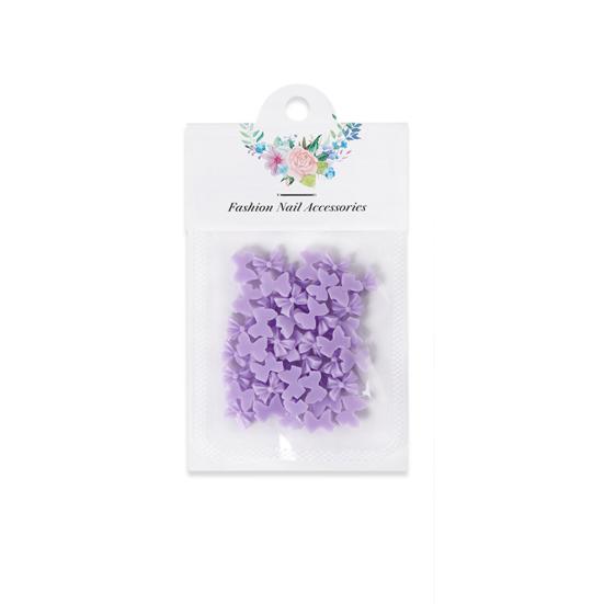 50Pcs Nail Bow Charm Three-dimensional Decorative Resin Exquisite Ornaments Cute Manicure Accessories Store Supply