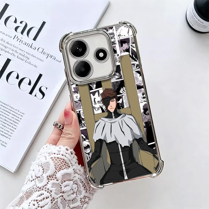 Чехол для телефона с покрытием Bleach Aizen Sousuke для Xiaomi Redmi Note 14 15 Pro Plus 13 12 11 11S 11T 10 9S 9 5G, противоударный с подушкой безопасности
