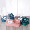 Pet Dog Bowl Automatic Feeder Cat Food Bowl with Water Fountain Bowl Drinking Raised Stand Dish Bowls Cat Food and Water