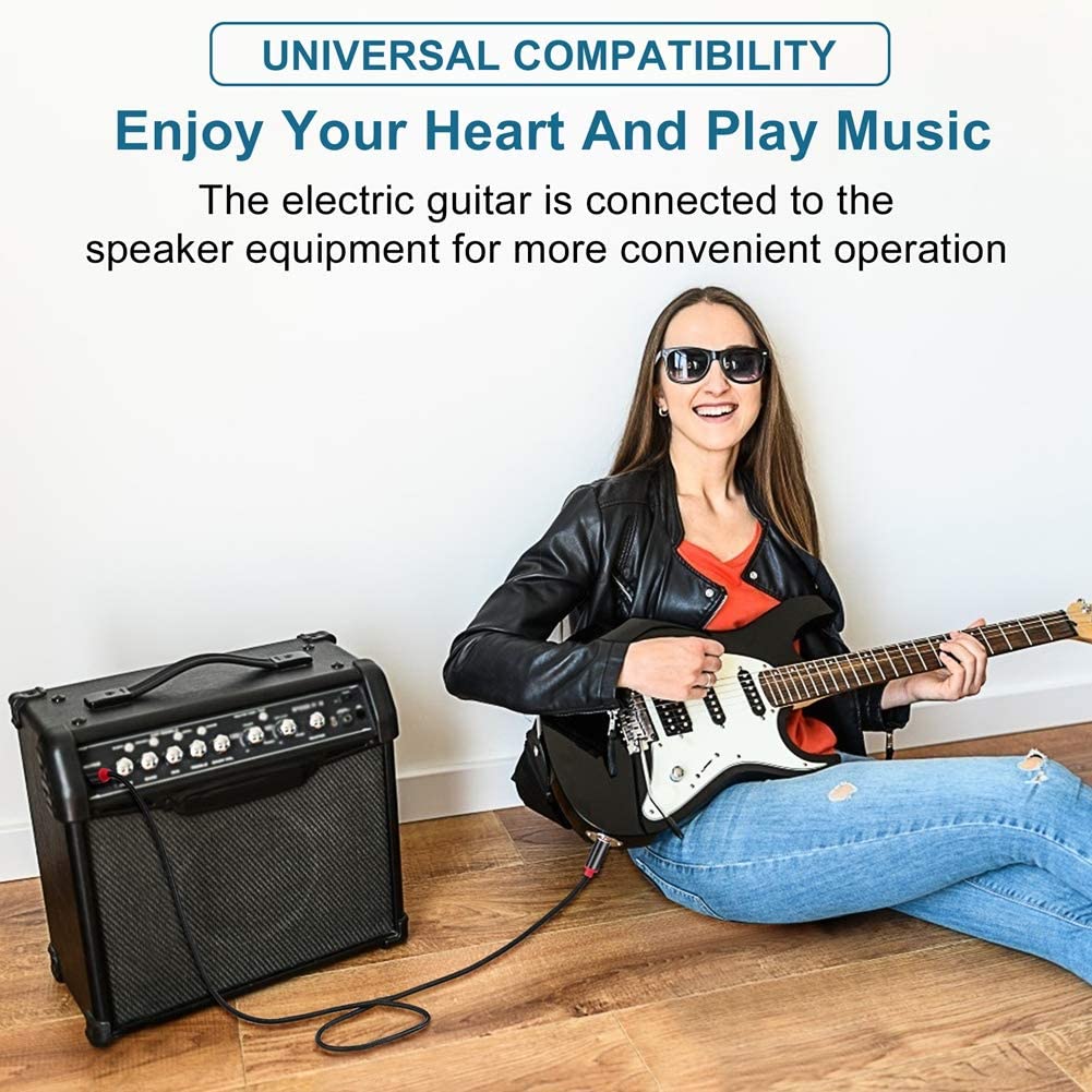 SHULIANCABLE Guitar Standard Male to Male for Connecting 6.35mm Cable, Plug, Mixers, Guitars, Amplifiers, Speakers, etc. (10M)