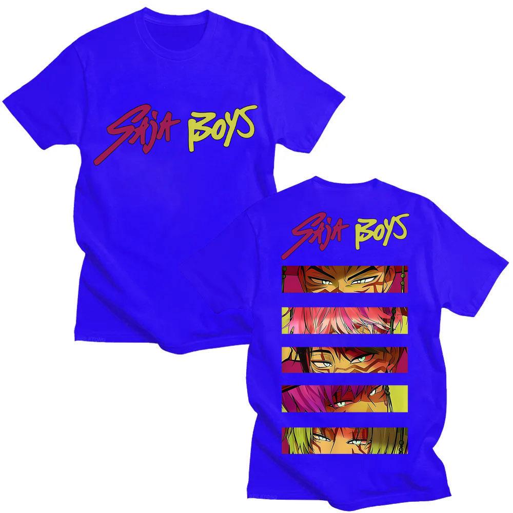 Аниме K-pop Охотники на демонов Саджа Футболка Винтажная мода Футболки манга Мужские Женские Оверсайз Уютные Хлопковые Футболки Уличная одежда