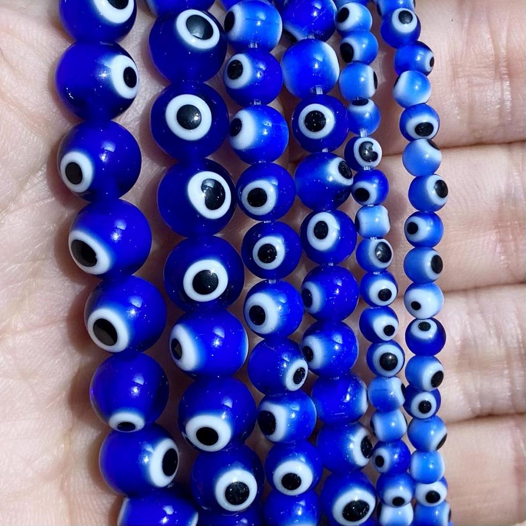 4/6/8 мм красочные круглые бусины от сглаза свободные глазурованные стеклянные бусины лэмпворк для изготовления ювелирных изделий