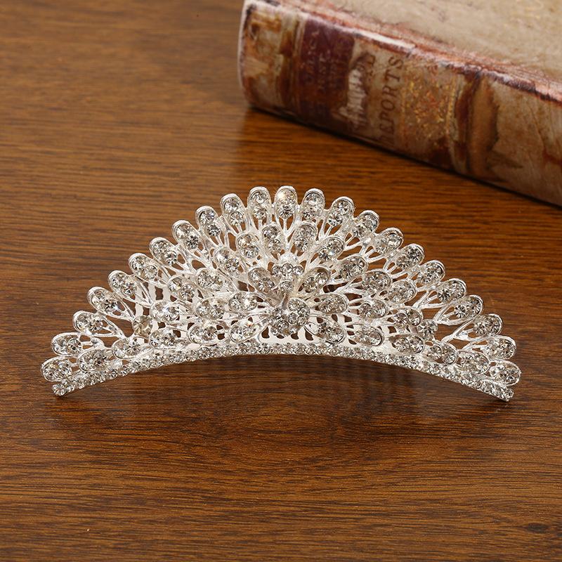 Детская тиара из сплава для девочек, тиара для любви, гребень для волос принцессы, стразы, жемчуг, тиара на день рождения