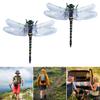 Fake Dragonfly Decoration with Lanyard/Pin Portable Outdoor Camping Gnats Fly Repellent Simulated 3D Dragonfly Model Ornament Kids
