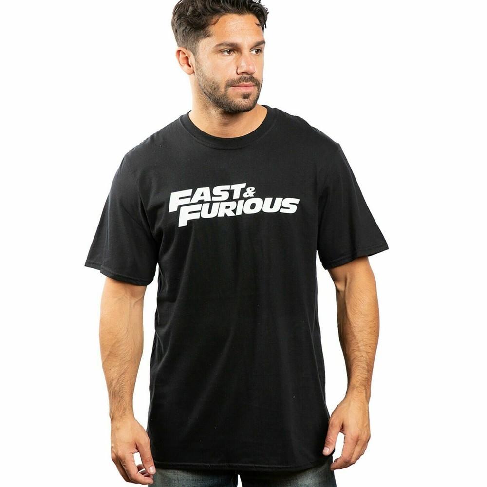 Официальная мужская футболка Fast & Furious с логотипом Черная S - XXL Унисекс футболка