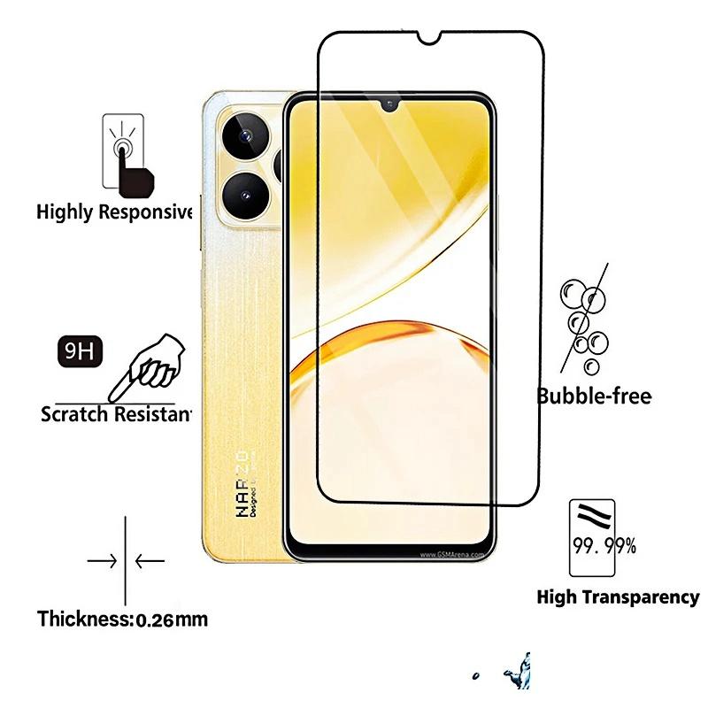 Набор из 3 защитных стекол из закаленного стекла для Realme, Samsung и Xiaomi - Устойчивые к царапинам, Защита от отпечатков пальцев, Легкая установка