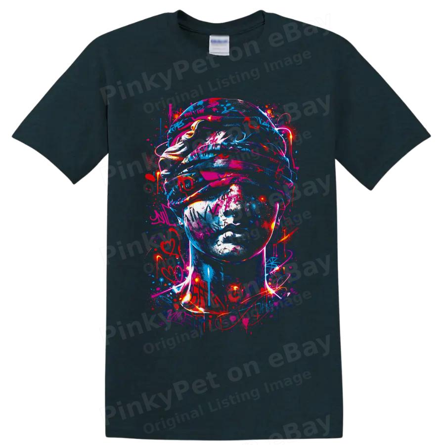 Neon Soldier Helmet Graffiti Art T Shirt Urban Streetwear Graphic Tee Gift Idea