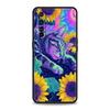 Мягкий ТПУ Чехол для телефона Realme 11 10 9 Pro Plus GT2 GT3 GT5 C21 C25 C35 C53 C55 C67 Pro 5G Милый Цвет Звездное Небо Черный Кот Capas