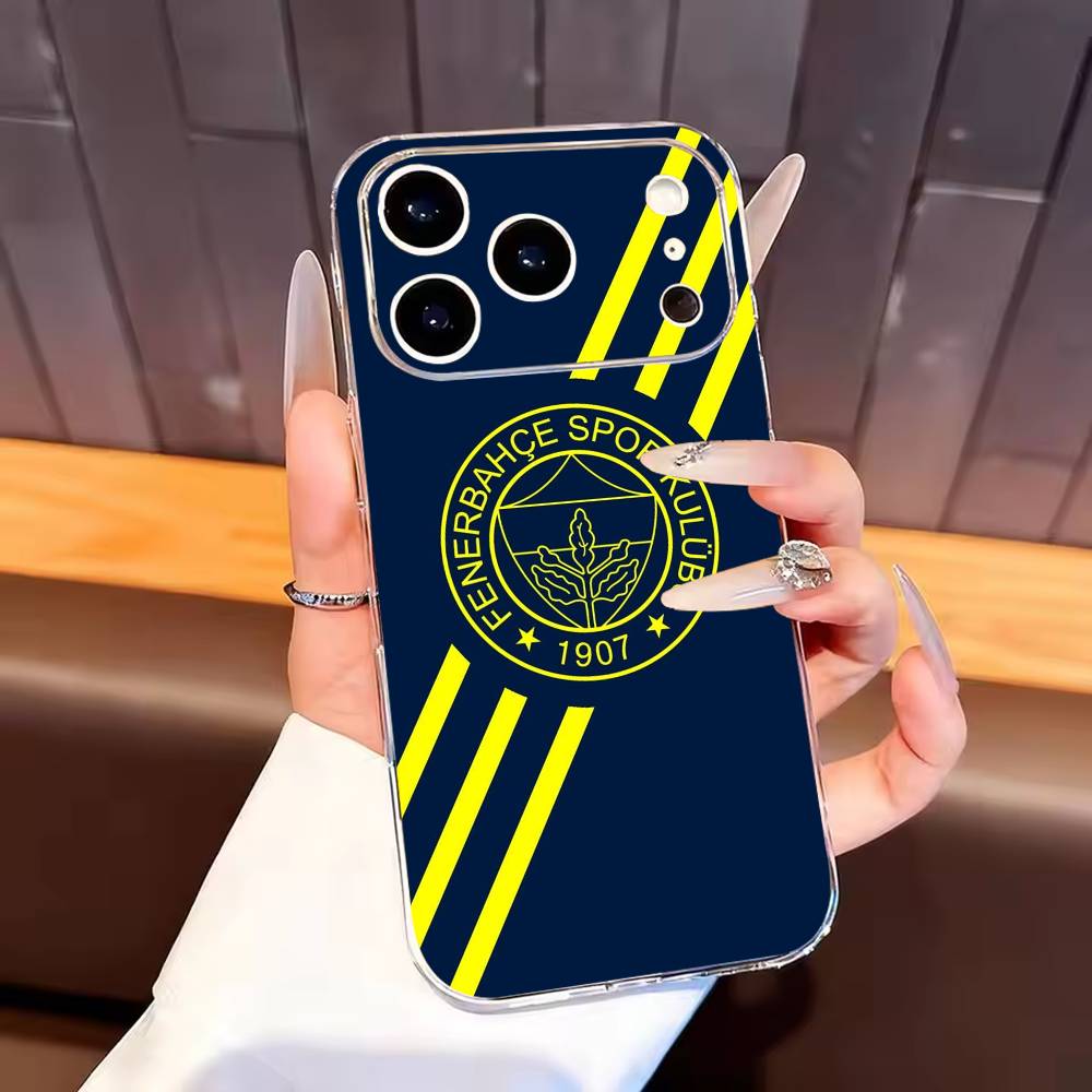 Cool Turkey Fenerbahce-Es Pattern Phone Case For iPhone17,16,15,14,13,12,11 Plus,Pro Max Soft Transparent Cover