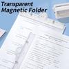 Transparent Magnetic File Long Folders Strong Suction Not Easy To Fall Off Multifunctional Office Supplies File Folders