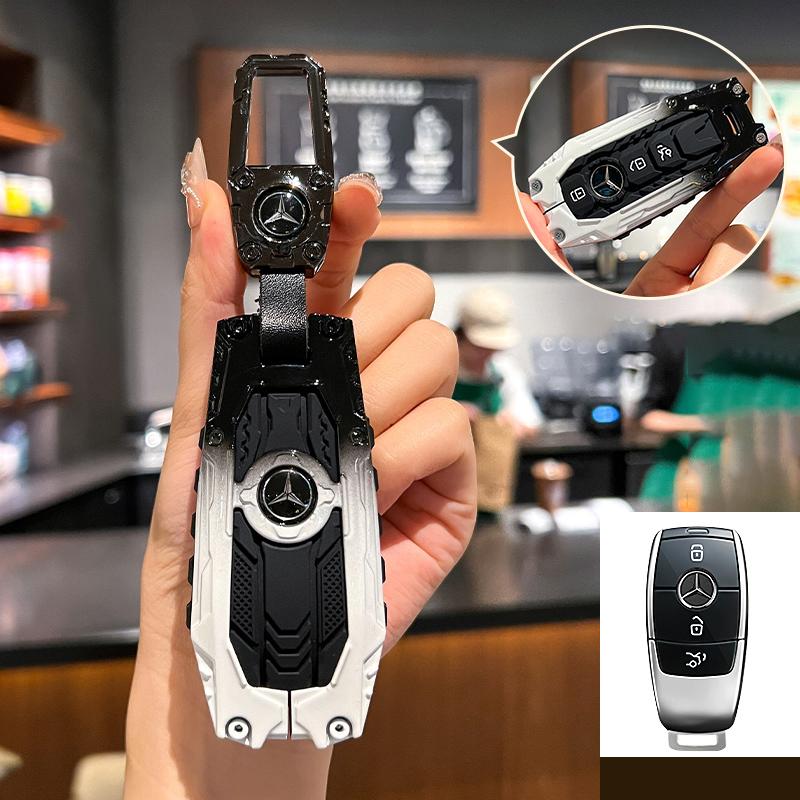 Car Key Case Cover for Mercedes Benz E C S GLC Class E200 E400 E63 W213 S550 S560 C260 A200 Key Shell Protector Auto Accessories UWXYZ1