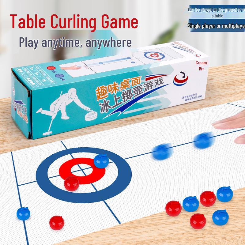 Children's Educational Indoor Curling Game - Interactive Tabletop Toy for Boys