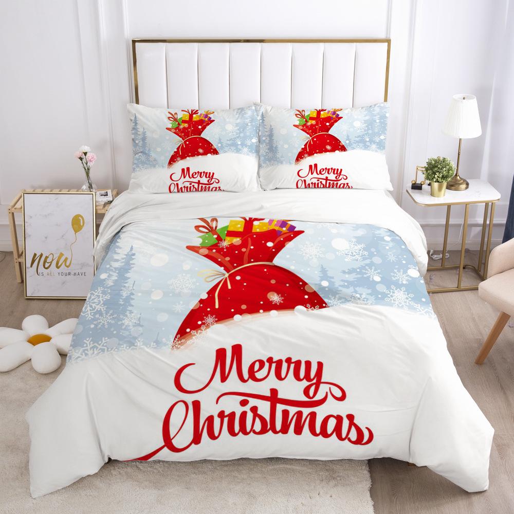 Quality Western 100% Polyester Bedding Set Christmas Winter Duvet Cover Sets Reactive Printing Kids Adult Bedding Sets Dropship