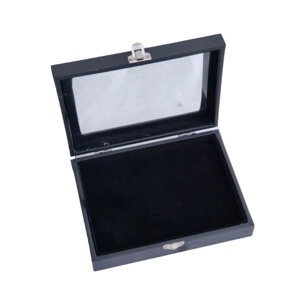 High-Capacity Badge Storage Box With Transparent Glass Cover New Wood Medal Display Case Chest Pin Display Box Jewelry Case