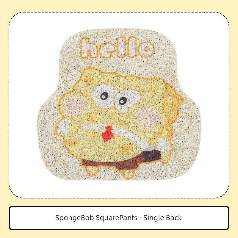 Car Foot Mat Cute Cartoon Main Driving Rear Row Cutting Wire Ring Girl Anti-Dirty Carpet Non Slip Abrasion Resistant Car Mats