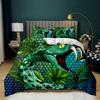 Snake Duvet Cover Animal Print Comforter Cover Twin Snake Reptile Skin Pattern Print Bedspread Cover,Boys Polyester Bedding Set