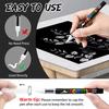 Black And White Acrylic Paint Marker, 8Pcs Large Ink Capacity Marker, Ideal For Illustration Sketching/Wood/Rock Painting/Glass