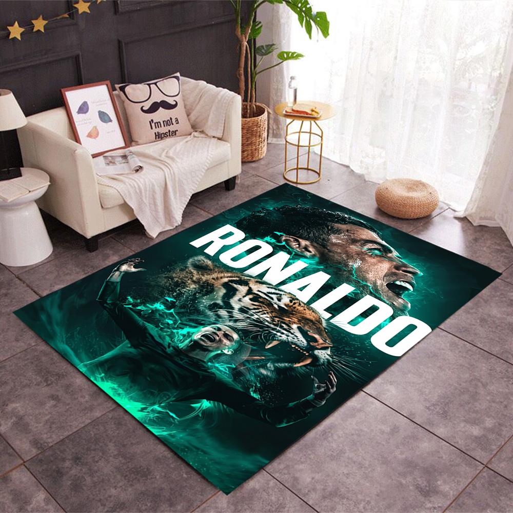 Ronaldo's Electric Celebration Floor Mat Suitable for Playrooms Hallway Balcony Outdoor Anti-slip Rug Decorate Offices Perfect Gift for Women/Men