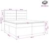 Box Spring Bed with Mattress Black 200 x 200 cm Fabric