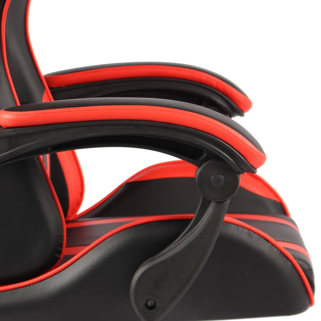 Gaming Chair in Black and Red Synthetic Leather