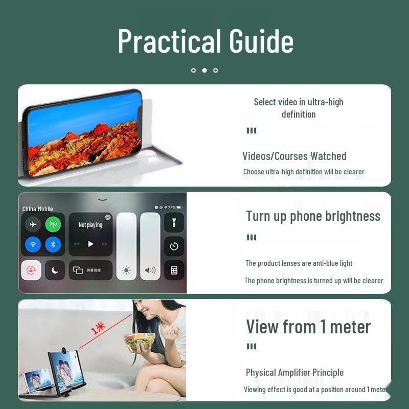 3D Фильтр синего света Мобильный усилитель с выдвижной подставкой для защиты глаз